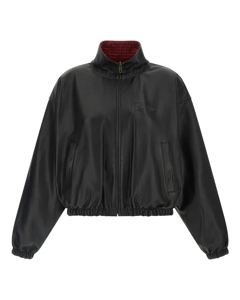 Balenciaga Lederjacke - Schwarz Schwarz