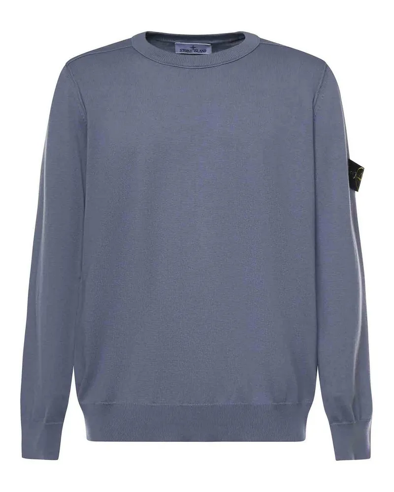 Stone Island Rundhalspullover - Blau Blau