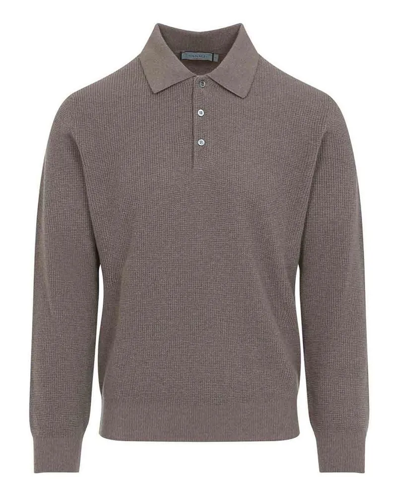Canali Poloshirt - Taupe Taupe