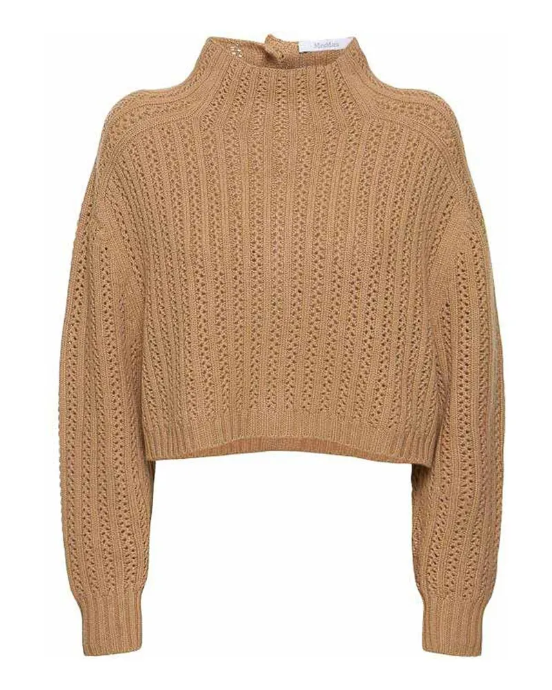 Max Mara Rundhalspullover - Camel Camel