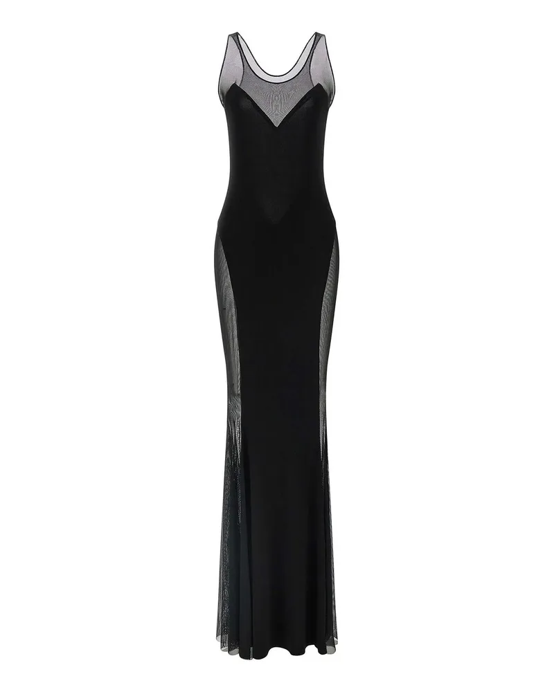 Norma Kamali Knielanges Kleid - Schwarz Schwarz