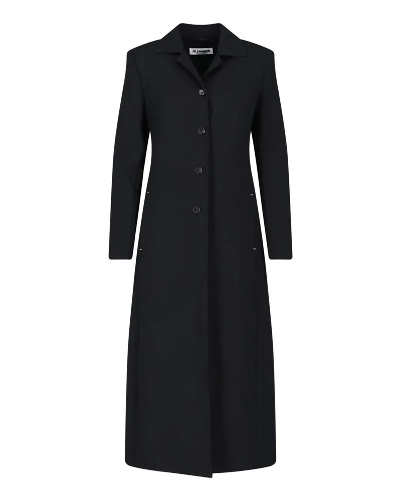 Jil Sander Knielanger Mantel - Schwarz Schwarz
