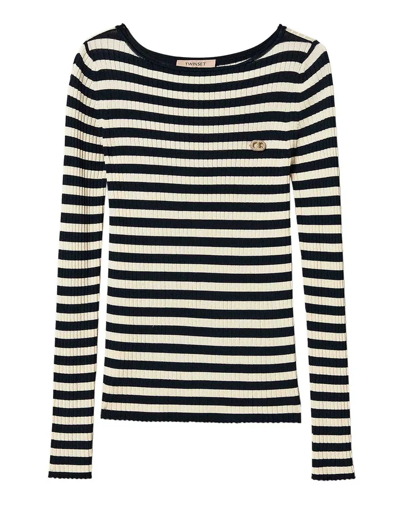 Twin-Set U-Boot-Pullover - Schwarz Schwarz