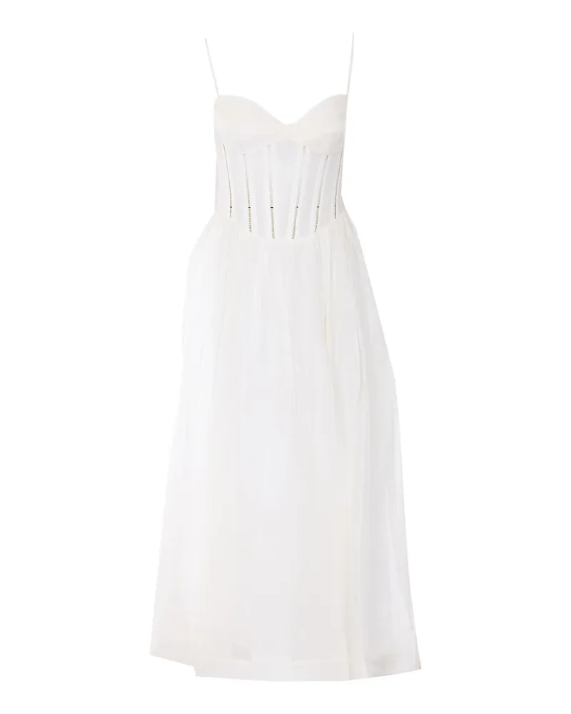 Zimmermann Knielanges Kleid - Weiß Weiß