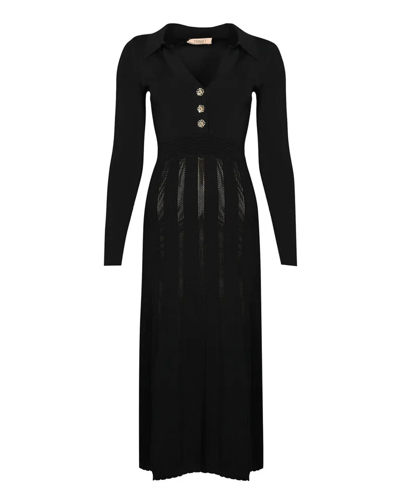 Twin-Set Knielanges Kleid - Schwarz Schwarz