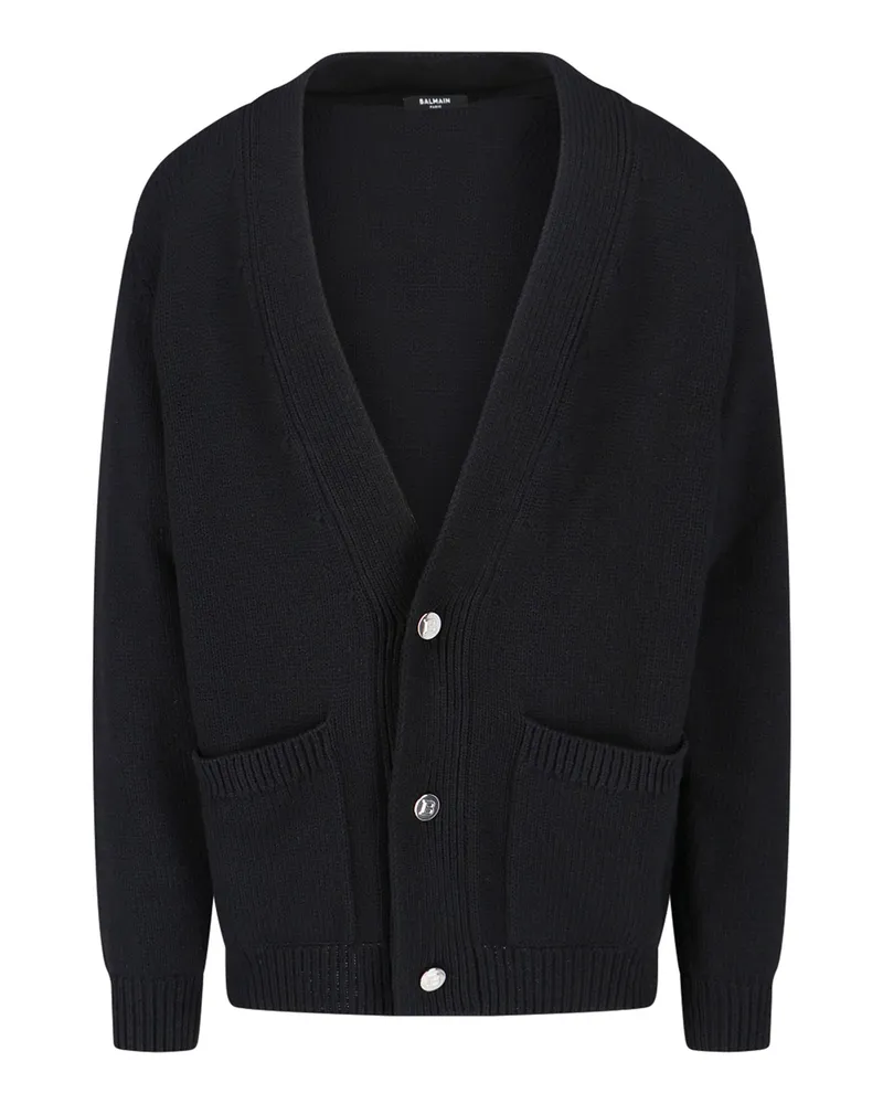 Balmain Rundhalspullover - Schwarz Schwarz