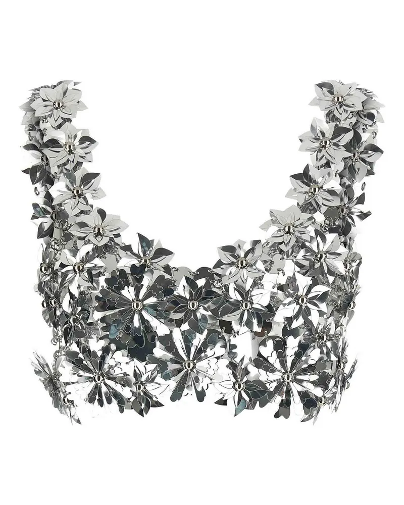 Paco Rabanne Top - Silber Silber