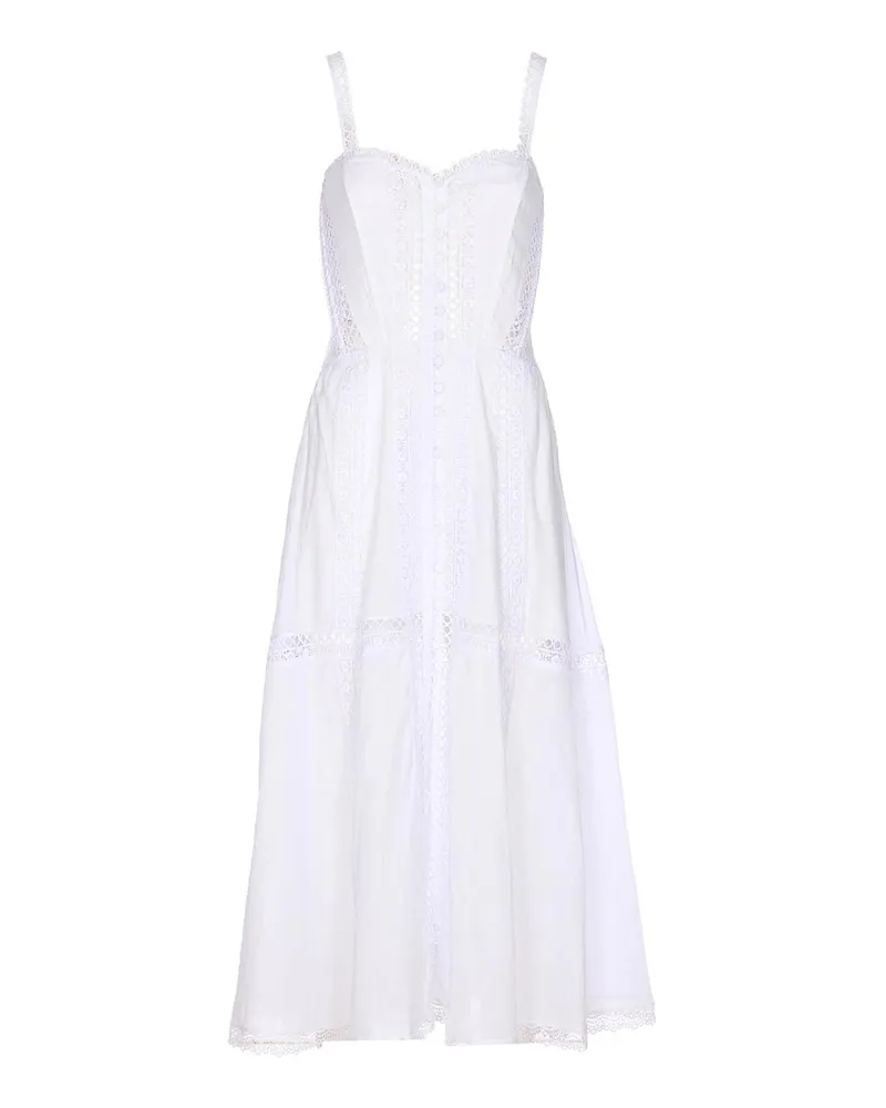 Charo Ruiz Knielanges Kleid - Weiß Weiß