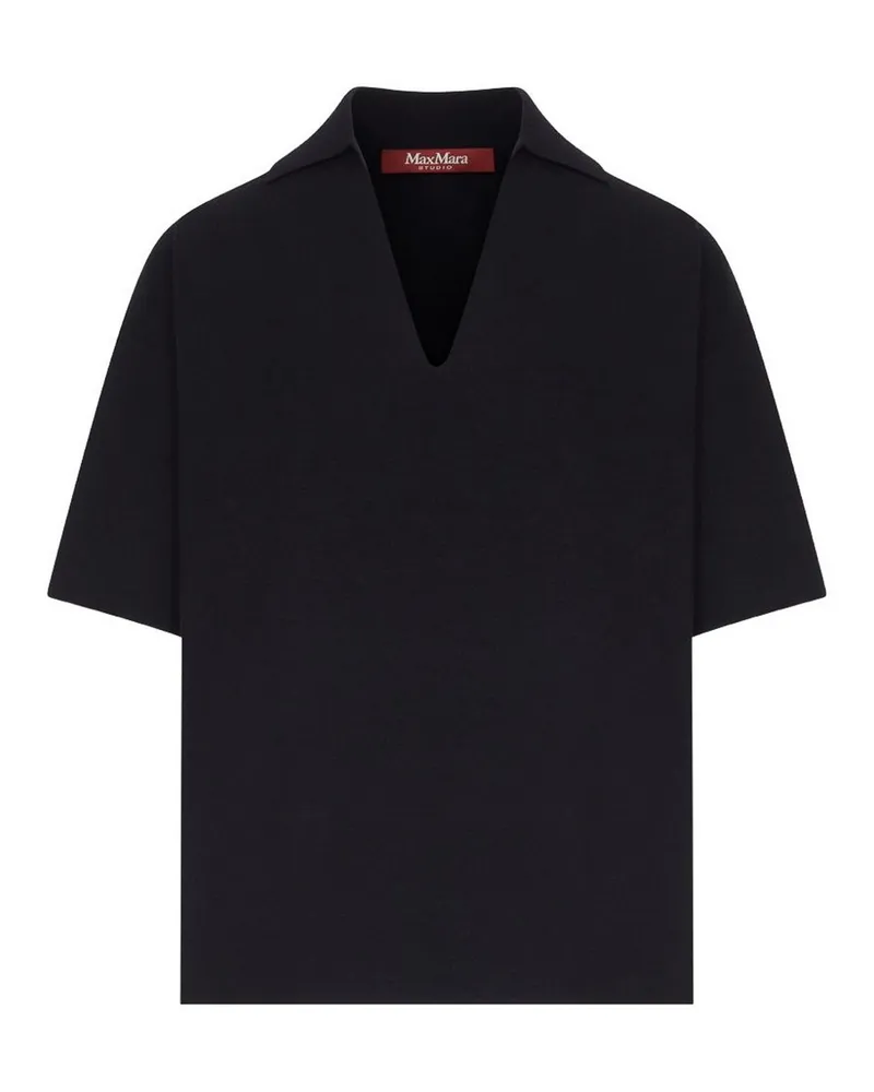 Max Mara Rundhalspullover - Schwarz Schwarz