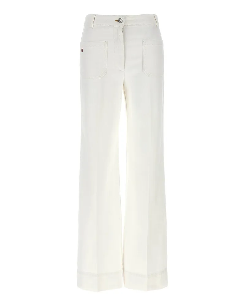 Victoria Beckham Bootcut Jeans - Weiß Weiß