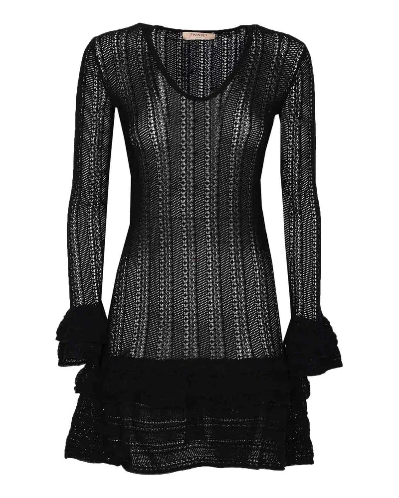 Twin-Set Knielanges Kleid - Schwarz Schwarz