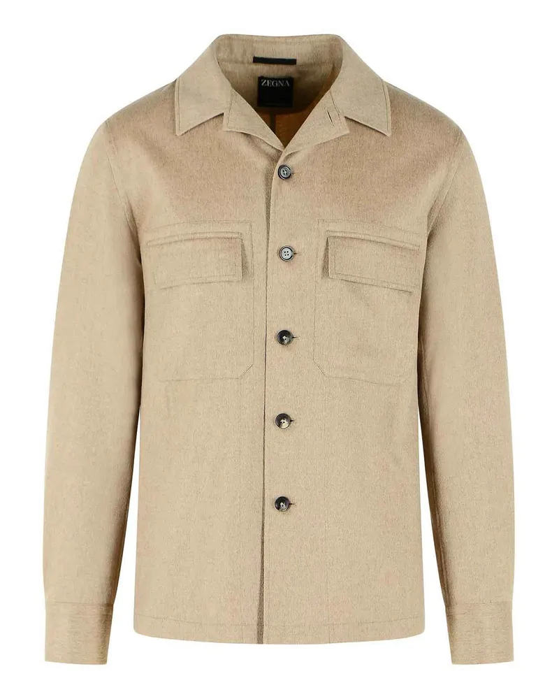 Z Zegna Hemd - Beige Beige