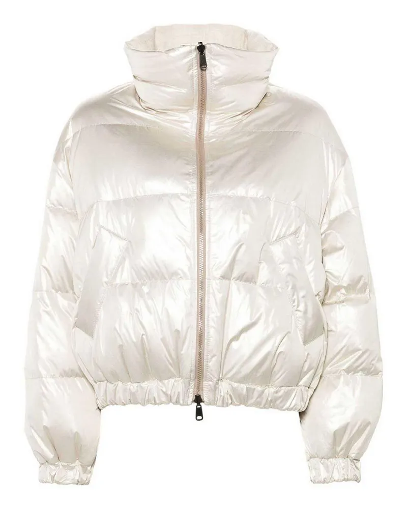 Brunello Cucinelli Daunenjacke - Weißgold Weißgold