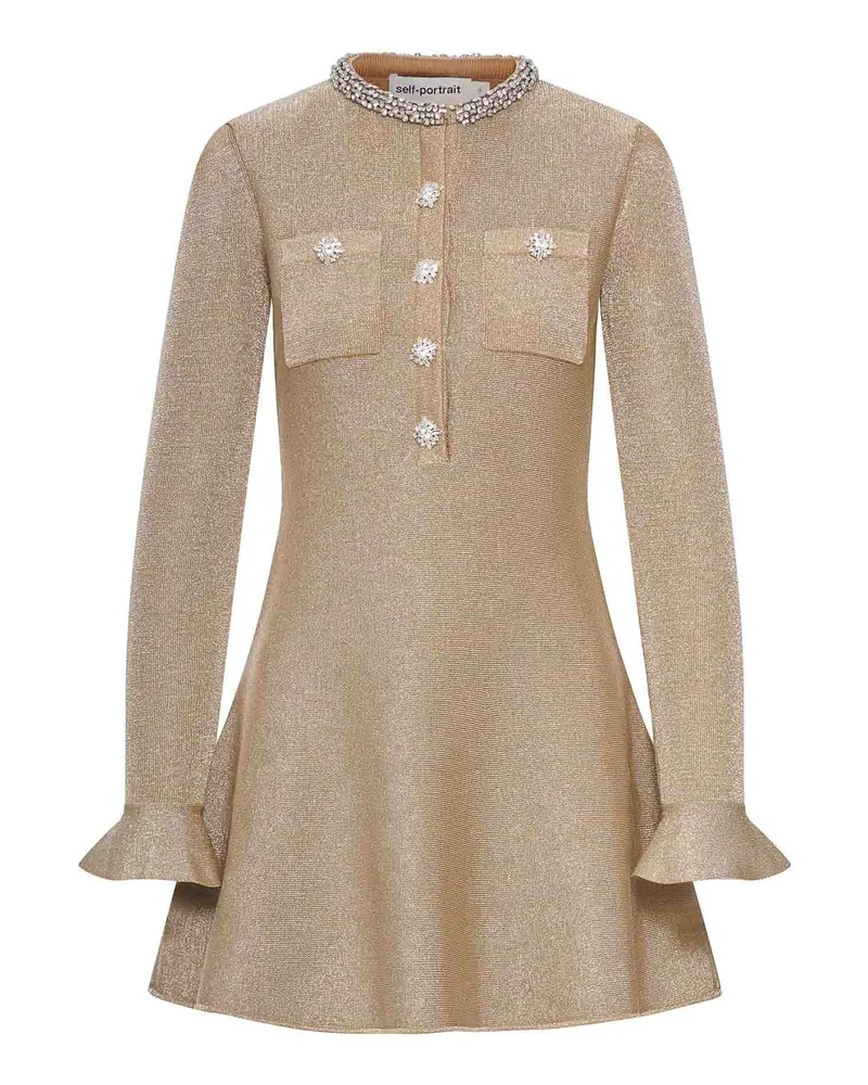 Self-Portrait Rundhalspullover - Metallic Metallic