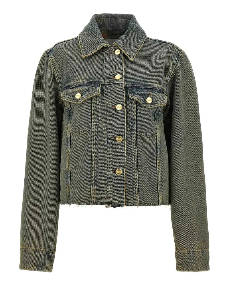 Ganni Jeansjacke - Hellblau Hellblau