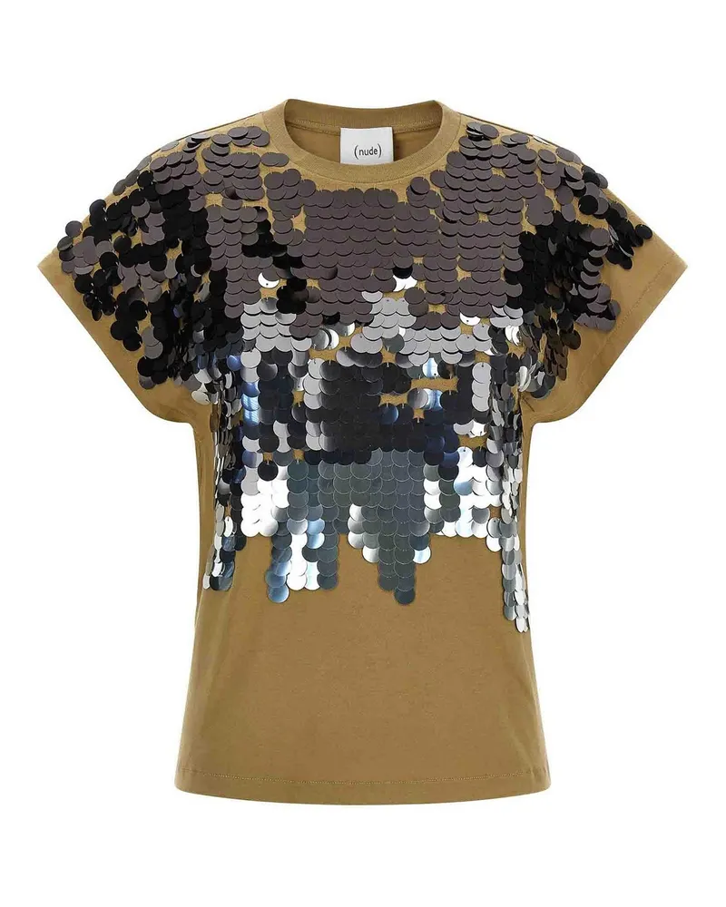 NUDE T-Shirt - Braun Braun