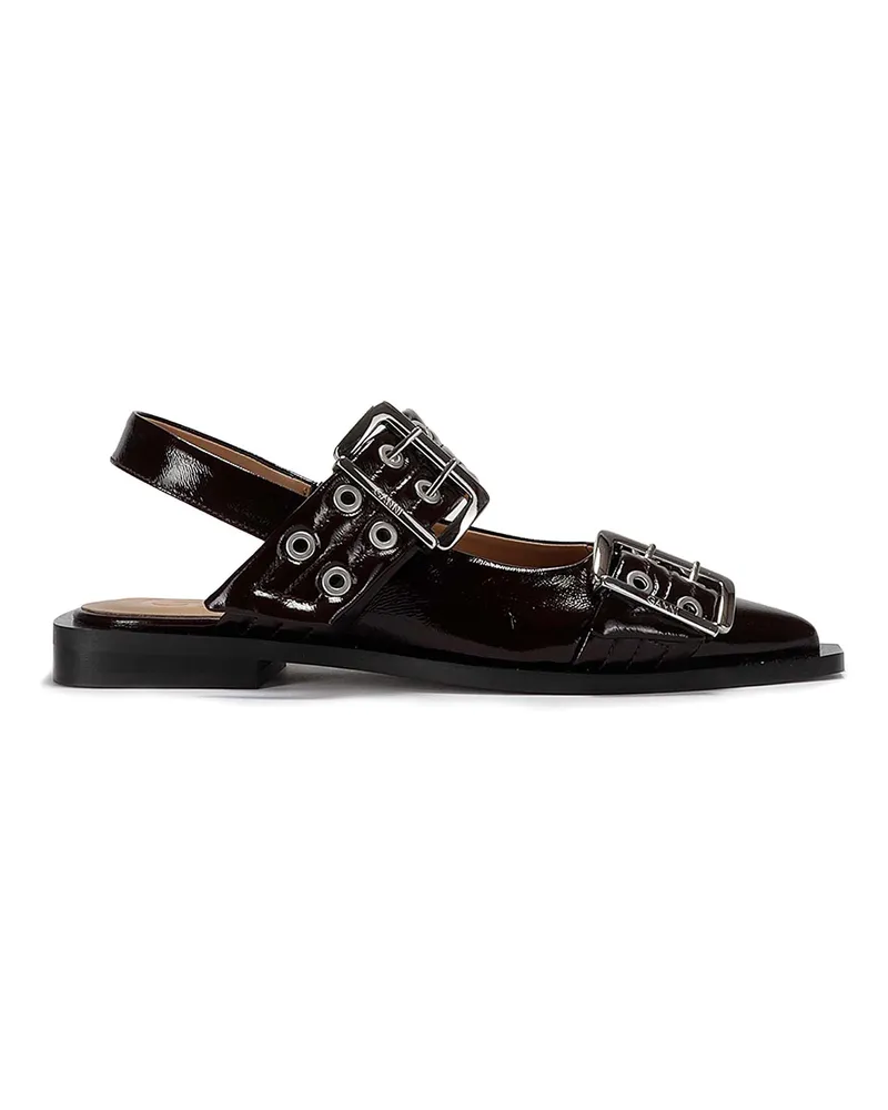 Ganni Ballerinas - Schwarz Bordeaux