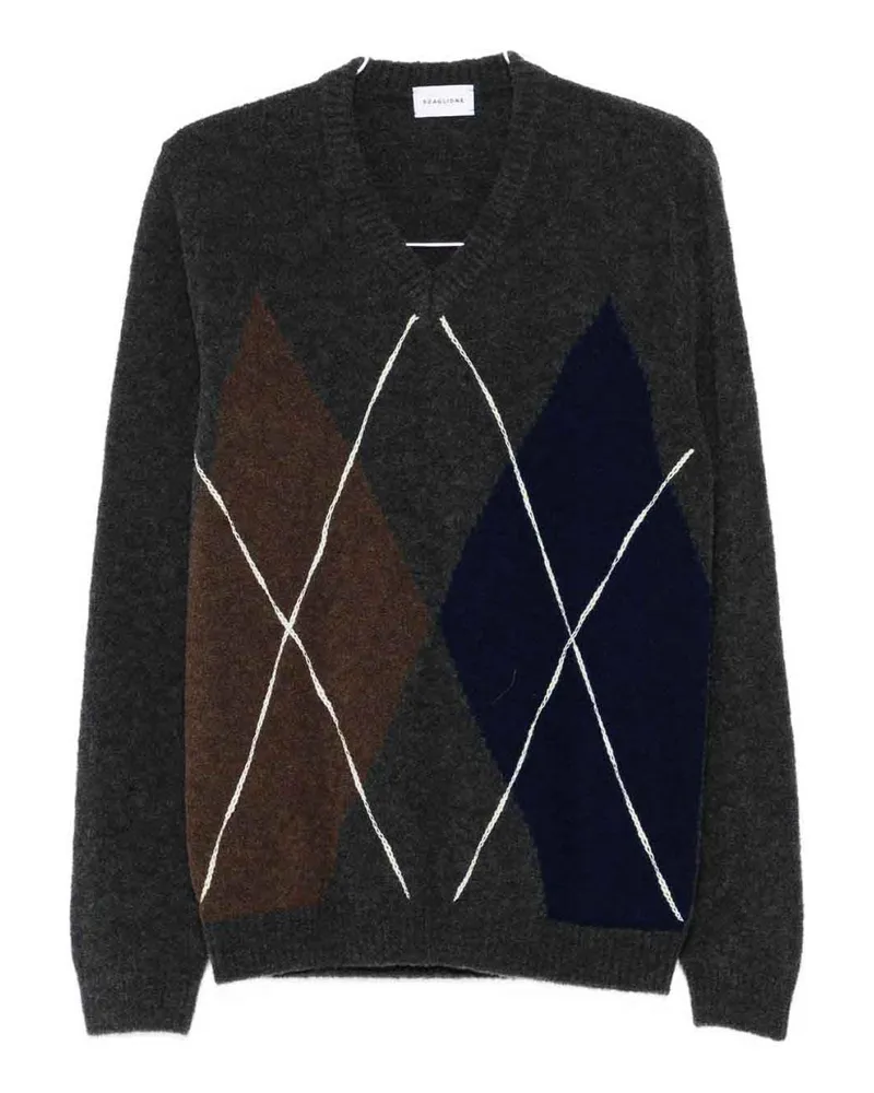 Scaglione V-Pullover - Grau Grau