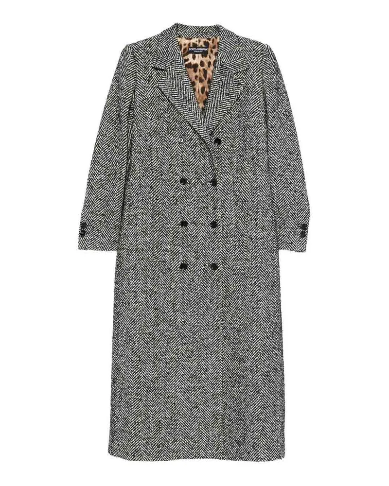 Dolce & Gabbana Kurzer Mantel - Grau Grau
