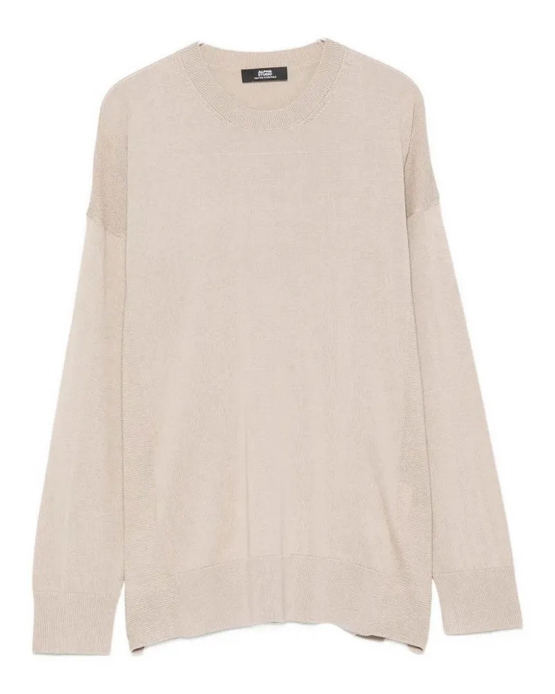 Alpha Studio Rundhalspullover - Beige Beige