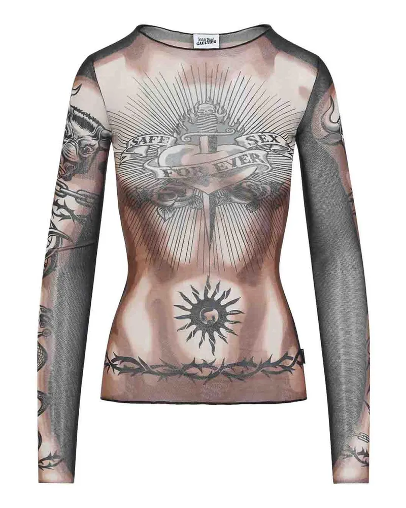 Jean Paul Gaultier Top - Schwarz Schwarz
