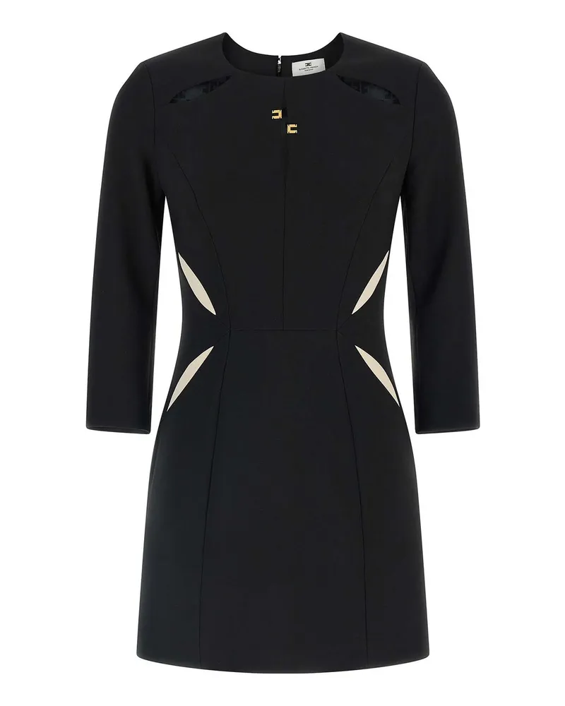 Elisabetta Franchi Knielanges Kleid - Weiß Schwarz