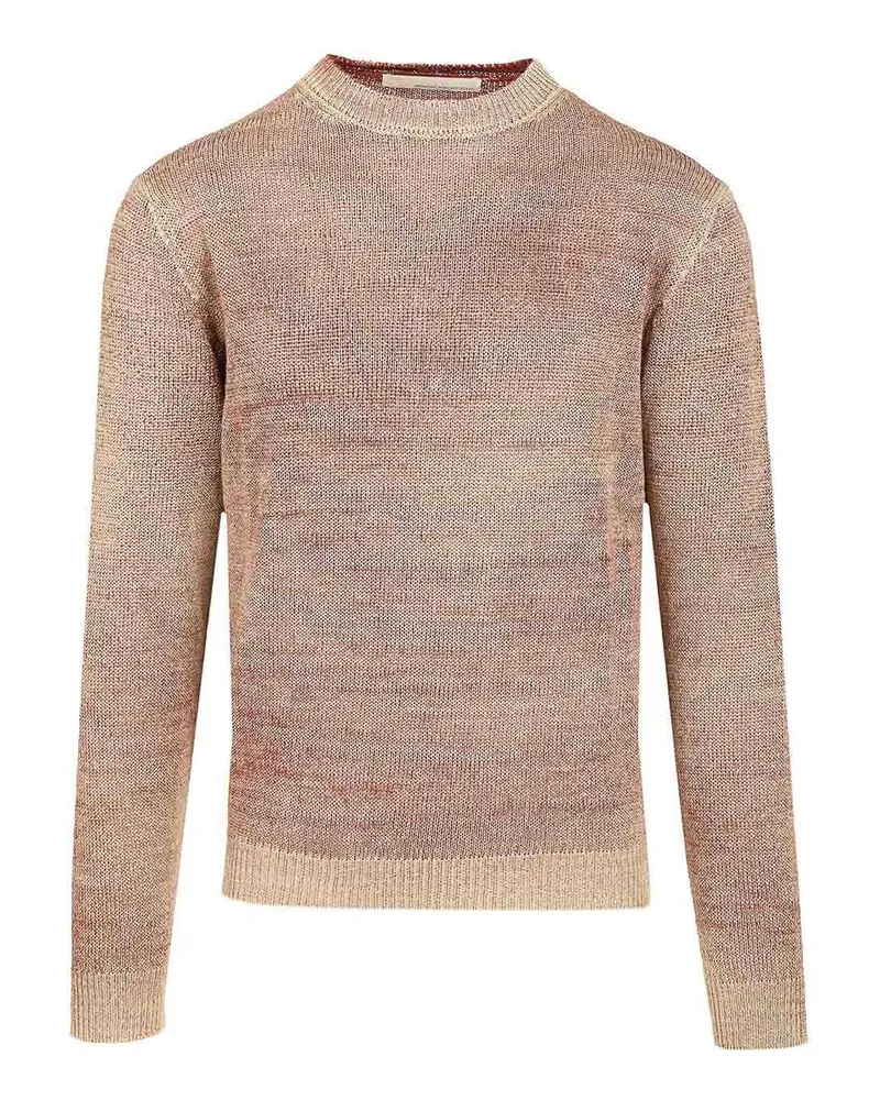Original Vintage Style Rundhalspullover - Rot Rot