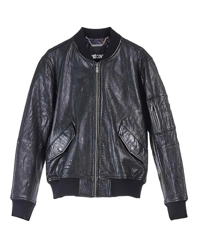 Just Cavalli Lederjacke - Schwarz Schwarz