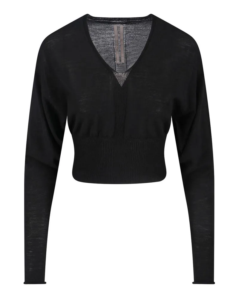 Rick Owens Rundhalspullover - Schwarz Schwarz