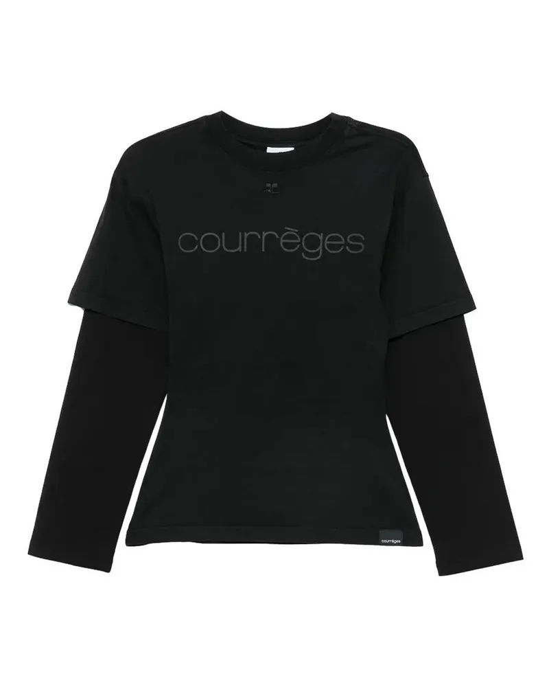 Courrèges T-Shirt - Schwarz Schwarz