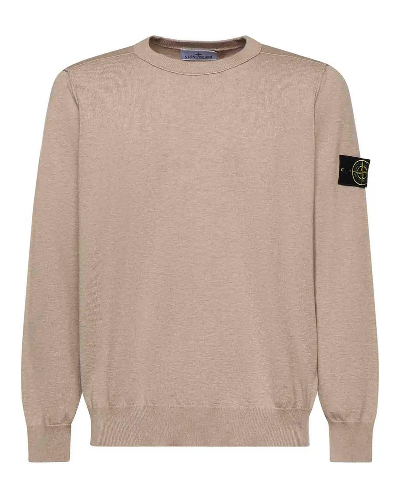Stone Island Rundhalspullover - Dunkelbeige Dunkelbeige