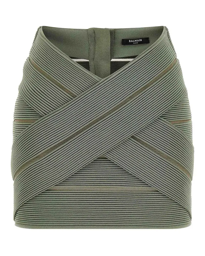 Balmain Minirock - Grün Grün