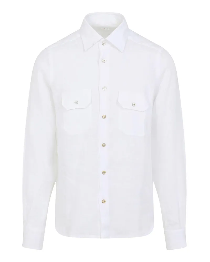 Kiton Hemd - Weiß Weiß