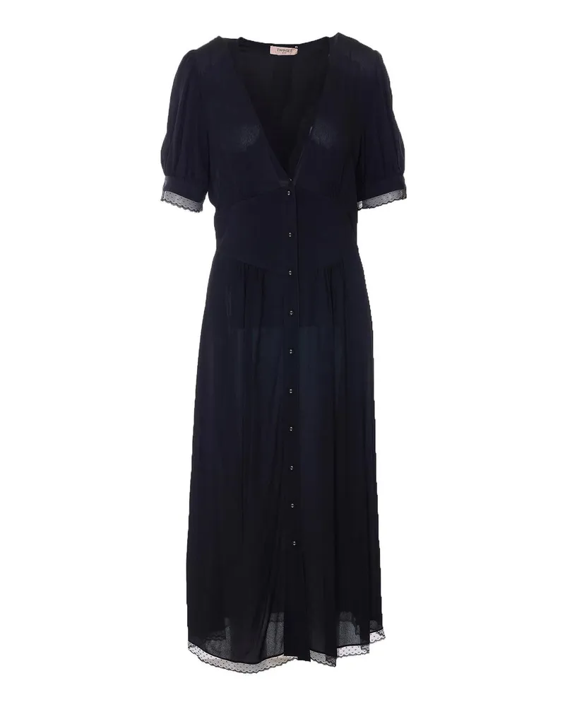 Twin-Set Maxikleid - Schwarz Schwarz