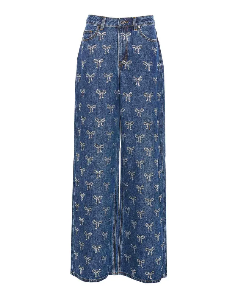 Self-Portrait Bootcut Jeans - Blau Blau