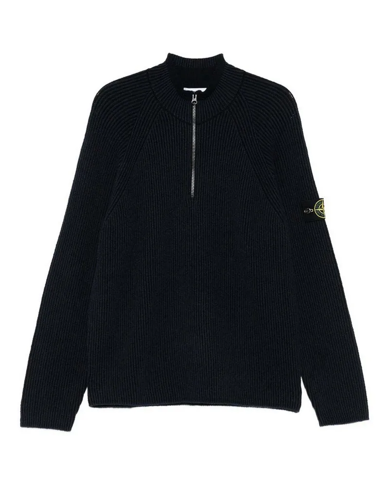 Stone Island Rundhalspullover - Blau Blau