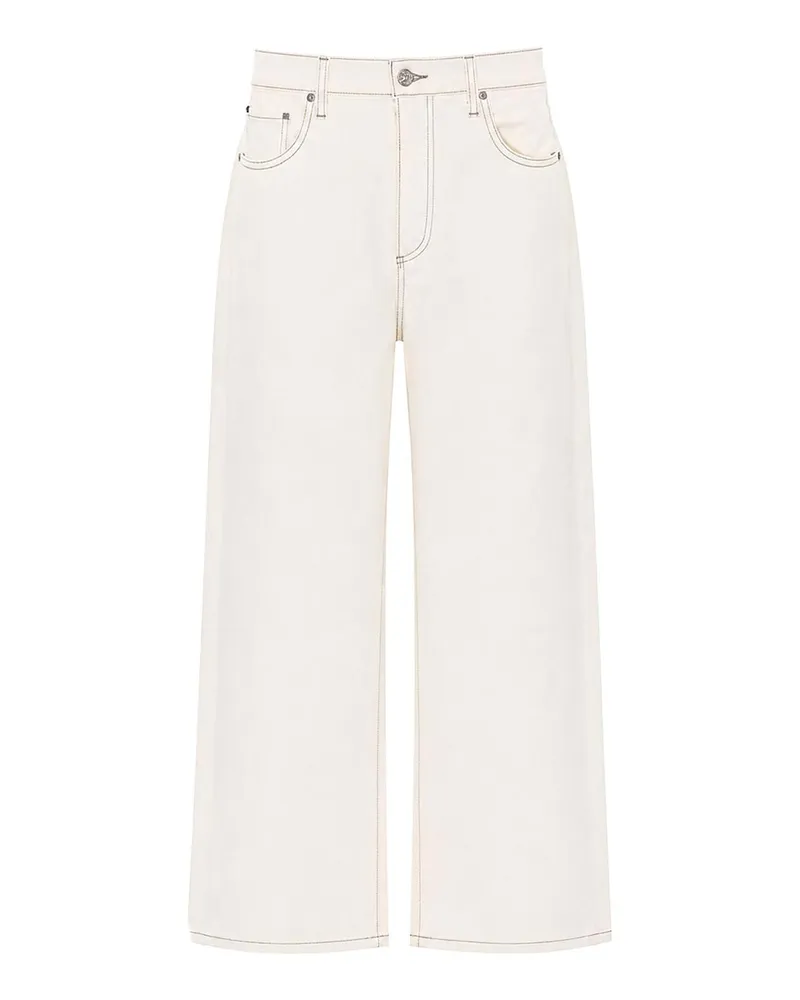Paige Straight Leg Jeans - Weiß Weiß