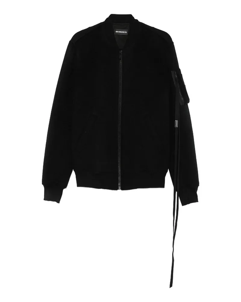 Ann Demeulemeester Knielanger Mantel - Schwarz Schwarz