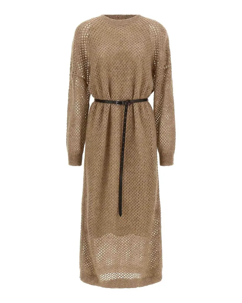 Brunello Cucinelli Knielanges Kleid - Beige Beige