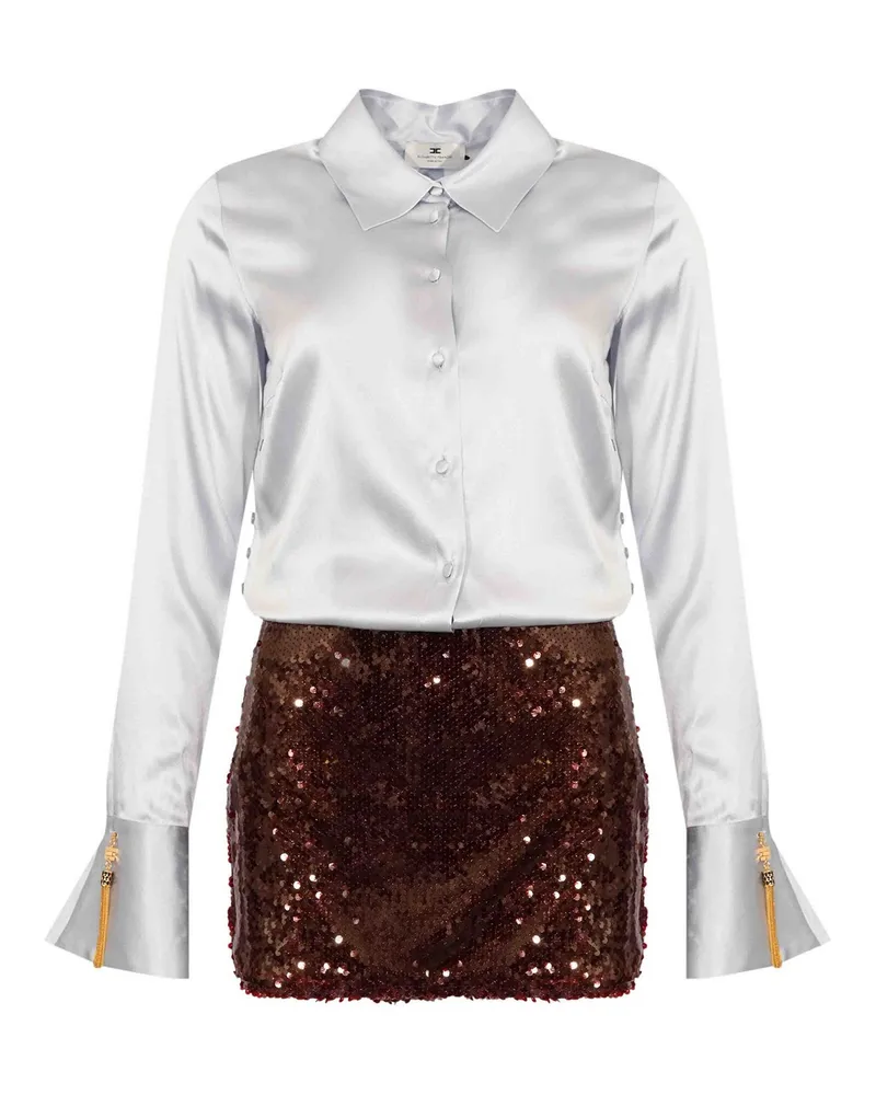 Elisabetta Franchi Knielanges Kleid - Schwarz Bronze