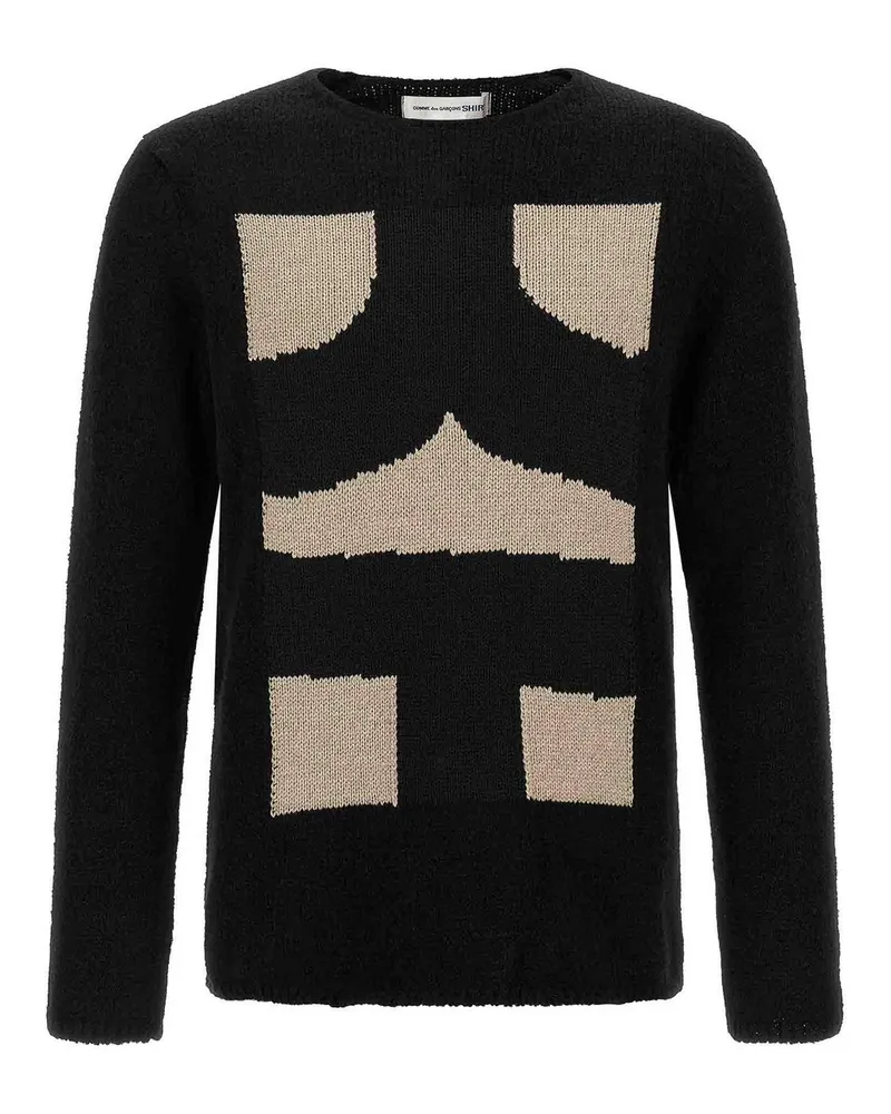 Comme des Garçons Rundhalspullover - Schwarz Schwarz