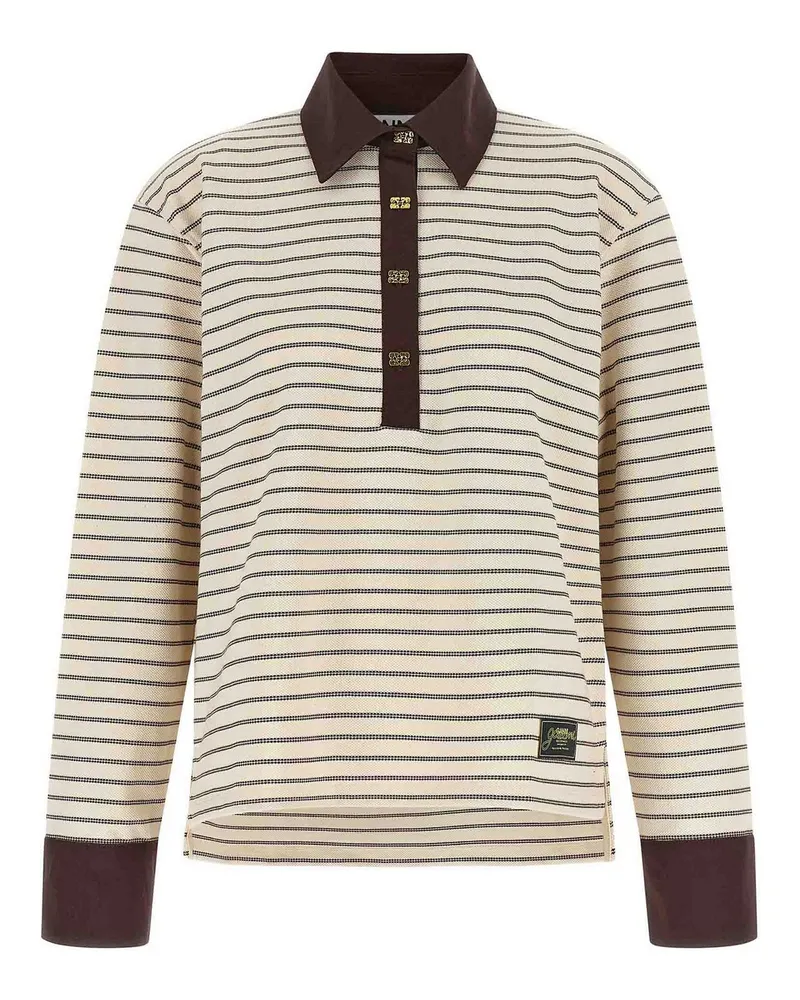 Ganni Poloshirt - Braun Braun