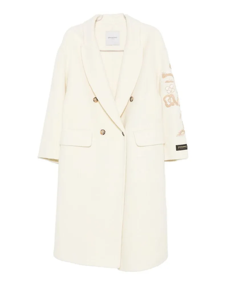 Ermanno Scervino Knielanger Mantel - Weiß Weiß