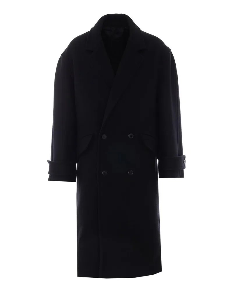 Lanvin Knielanger Mantel - Schwarz Schwarz
