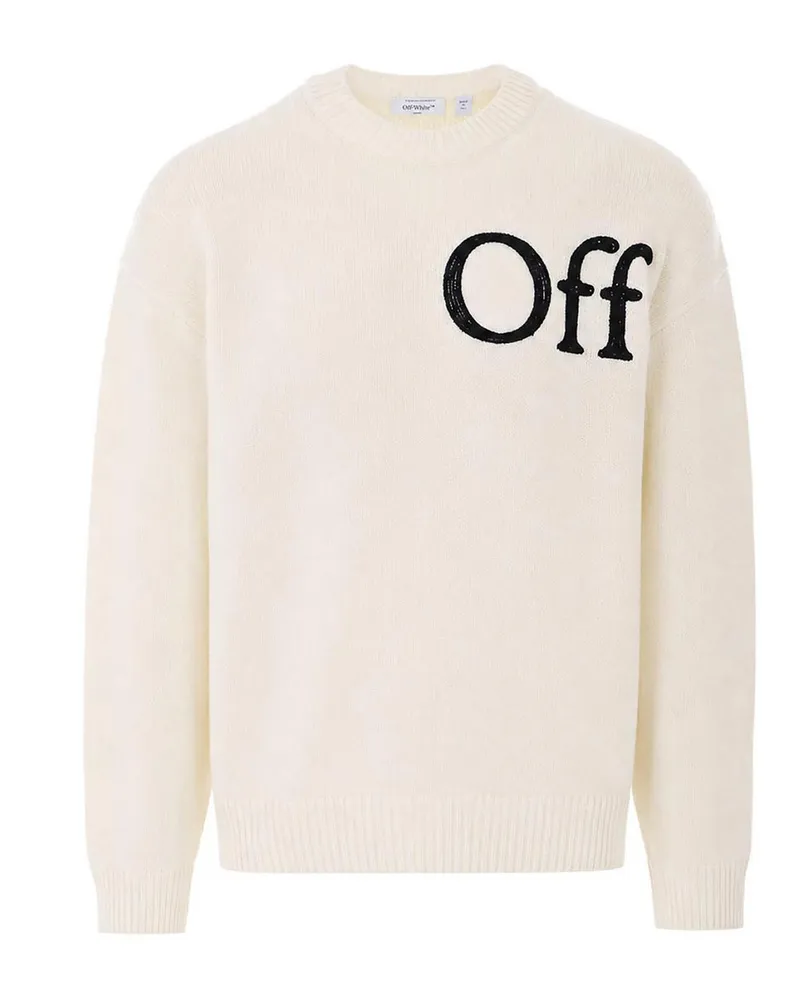 OFF-WHITE Rundhalspullover - Weiß Weiß