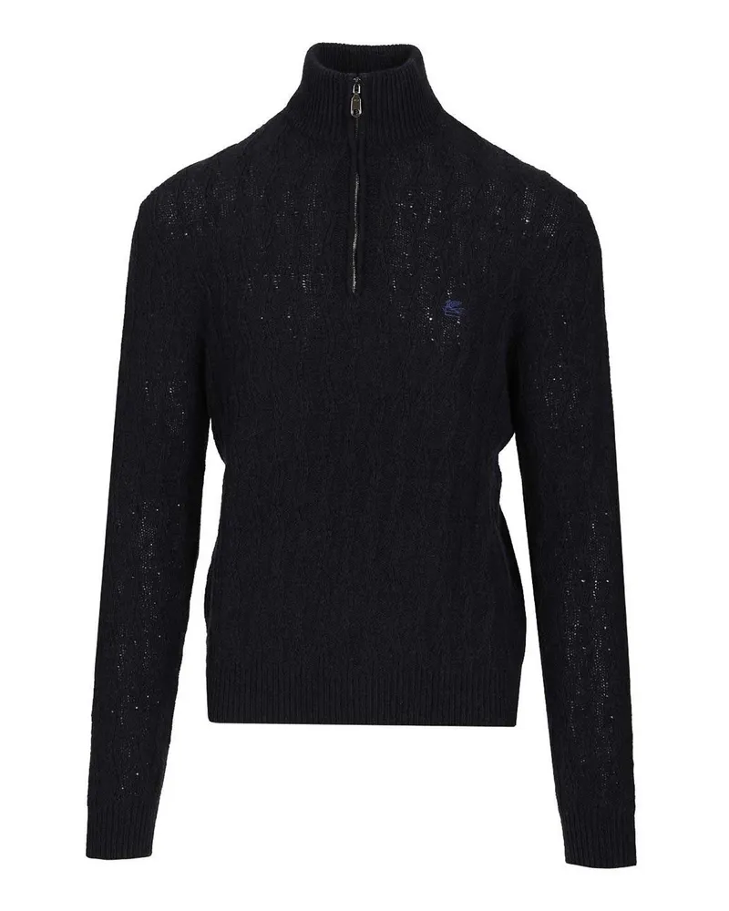 Etro Rollkragenpullover - Blau Blau