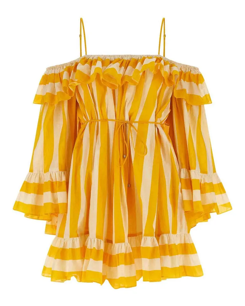 Zimmermann Knielanges Kleid - Gelb Gelb