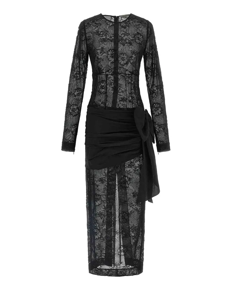 Alessandra Rich Knielanges Kleid - Schwarz Schwarz