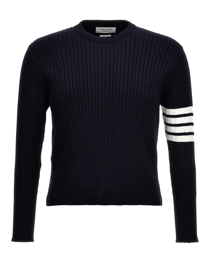Thom Browne Rundhalspullover - Blau Blau