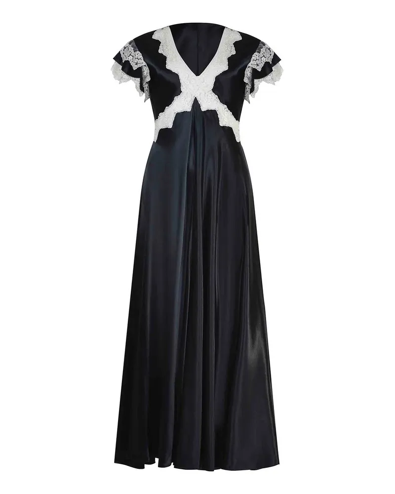 Alberta Ferretti Kurzes Kleid - Schwarz Schwarz